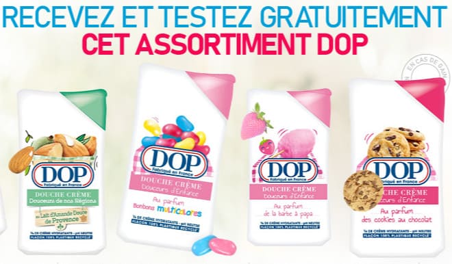 Échantillons de gels douches DOP