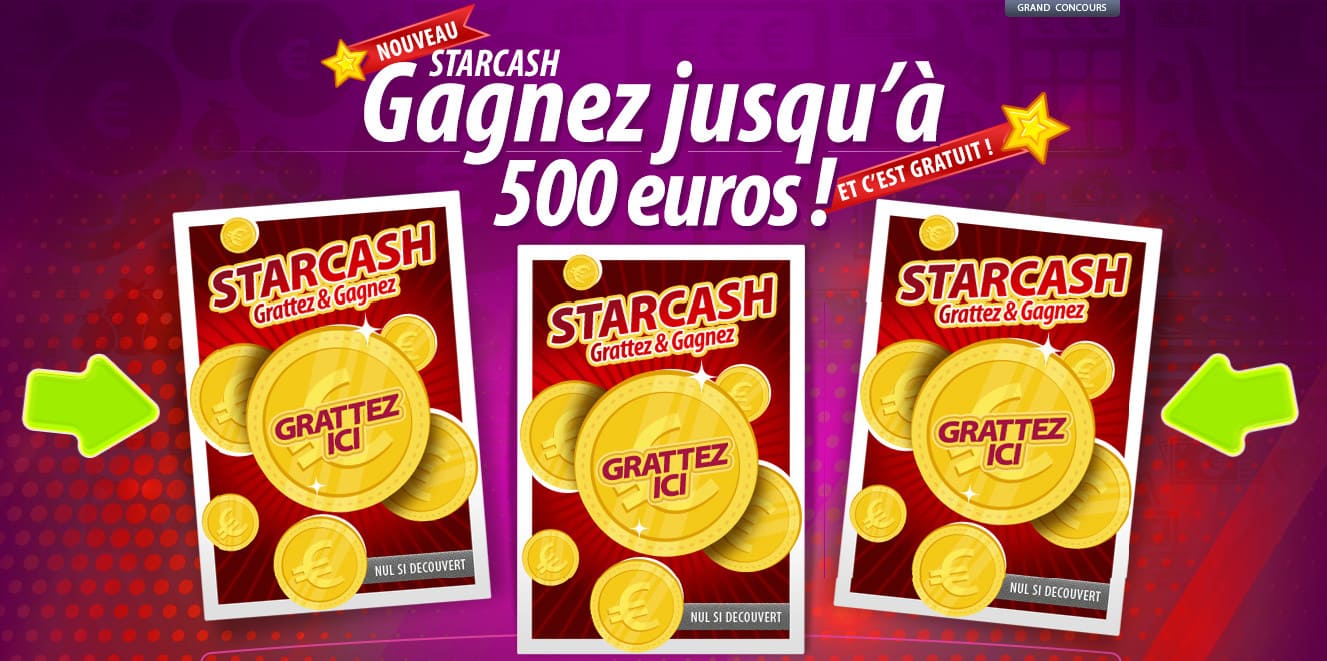 Jeu à gratter gratuit en ligne StarCash