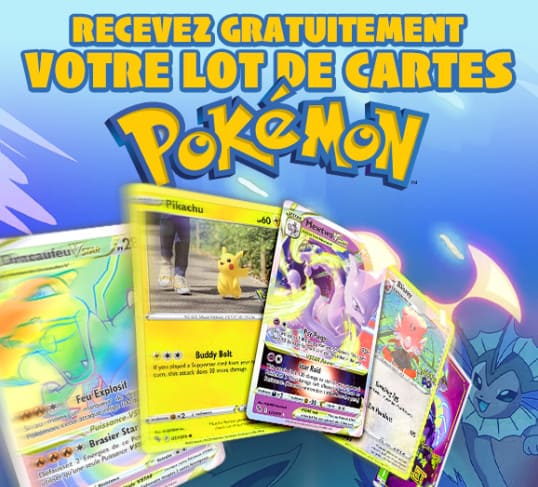 Lot de cartes Pokemon gratuit