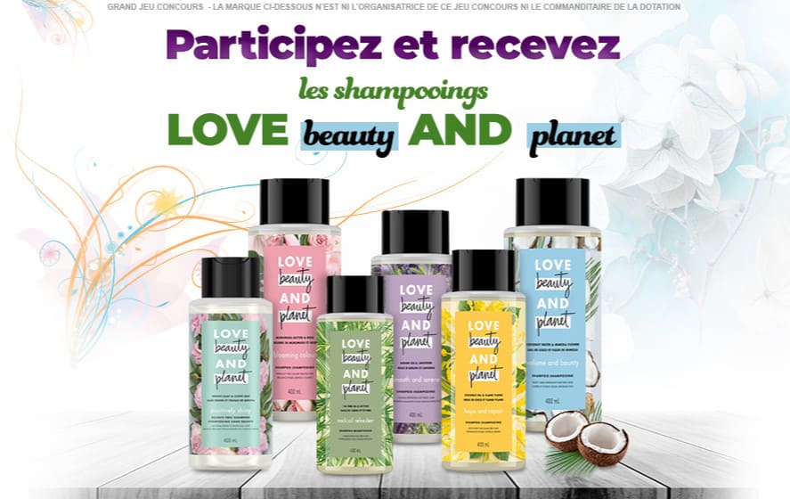 Echantillon shampoing love beauty and planet