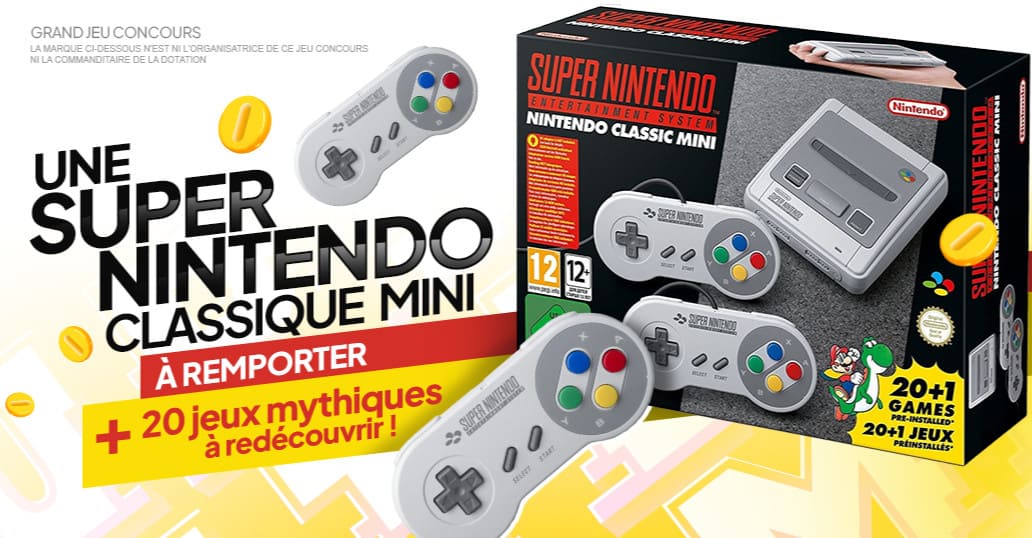 Gagnez une Super Nintendo mini + 20 jeux mythiques