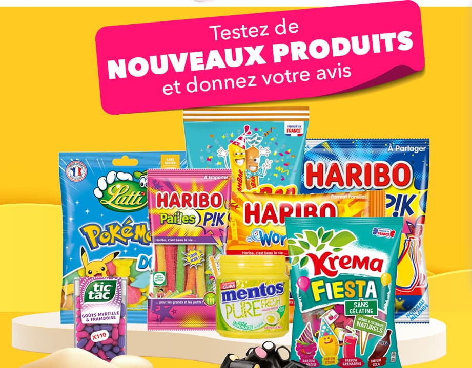 Echantillons gratuits de bonbons à tester