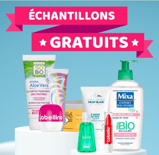 Echantillon gratuit produits de soins